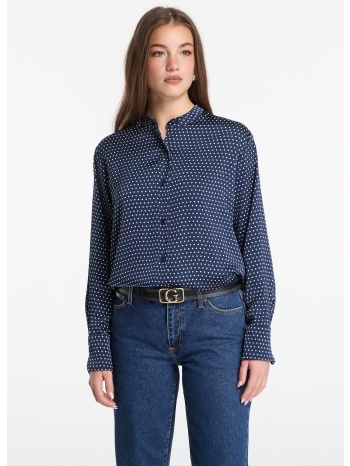 πουκάμισο michael kors polka dot print satin shirt midnight