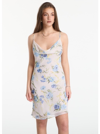 φόρεμα guess jeans sl linda mini slip dress ribbon floral