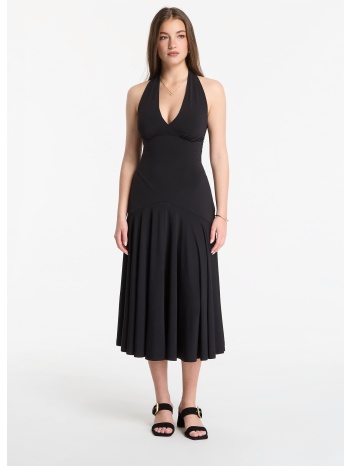 φόρεμα michael kors stretch matte jersey halter midi dress σε προσφορά