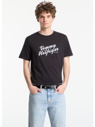 t-shirt tommy hilfiger summer text graphic tee black m