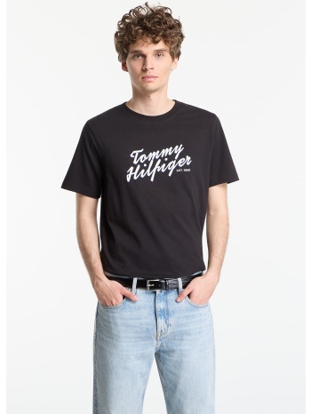 t-shirt tommy hilfiger summer text graphic tee black m σε προσφορά