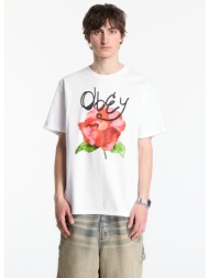 t-shirt obey watercolor poppy white m