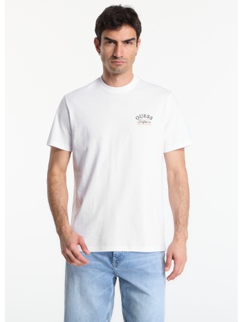 t-shirt guess cn ss lemon circle tee pure white m