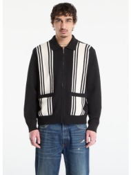 πουλόβερ obey matt zip up sweater black multi l