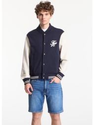 φούτερ tommy hilfiger script colorblock bomber navy xl