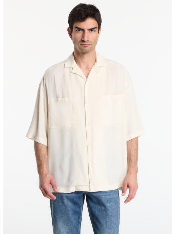 πουκάμισο urban classics oversized resort shirt white sand