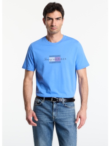 t-shirt tommy hilfiger script flag regular tee blue spell s σε προσφορά