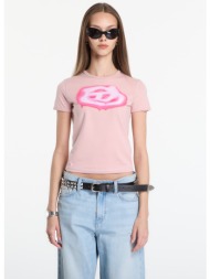 t-shirt diesel t-uncuties-long-s3 t-shirt pale mauve l