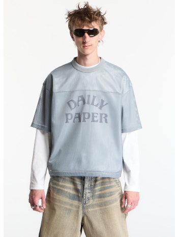 t-shirt daily paper boxy mesh t-shirt dawn blue l