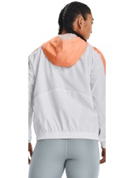 μπουφάν under armour rush woven fz jacket white xs