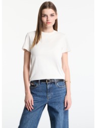 t-shirt calvin klein ss 20s jersey emblem crew tee tofu s