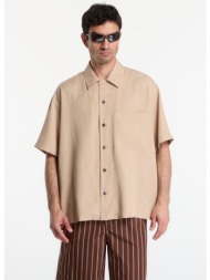 πουκάμισο études studio camp collar shirt beige 48