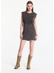 φόρεμα allsaints wild brooke dress washed grey m