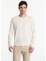 πουλόβερ calvin klein ls supima cotton crew snow heather xl