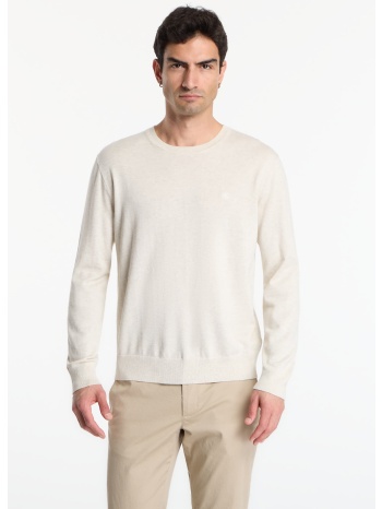 πουλόβερ calvin klein ls supima cotton crew snow heather xl σε προσφορά
