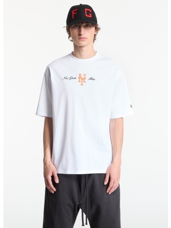 t-shirt new era mlb script os tee new york mets optic white