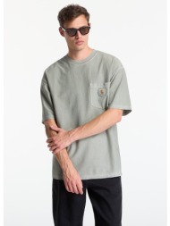t-shirt carhartt wip s/s loose pocket t-shirt unisex shady green garment dyed l