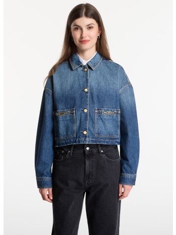μπουφάν tommy hilfiger cropped jacket cam mid cam mid l