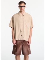 πουκάμισο études studio camp collar shirt beige 48