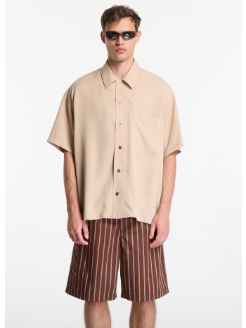 πουκάμισο études studio camp collar shirt beige 48 σε προσφορά