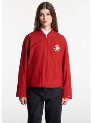 μπουφάν tommy hilfiger cotton bomber dark magma s