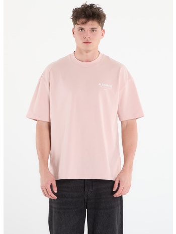 t-shirt allsaints underground ss crew sunbaked pink s