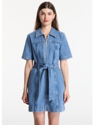 φόρεμα calvin klein jeans belted shirt dress radio blues xs