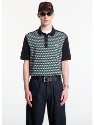 μπλουζάκι fred perry geometric polo shirt black l