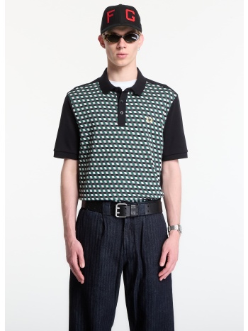 μπλουζάκι fred perry geometric polo shirt black l