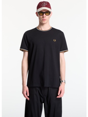 t-shirt fred perry twin tipped t-shirt black xl