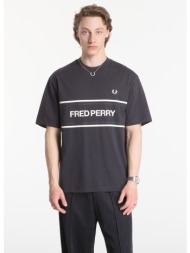 t-shirt fred perry fred perry graphic t-shirt black m
