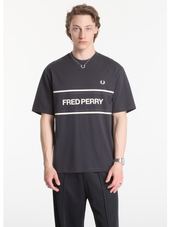 t-shirt fred perry fred perry graphic t-shirt black m