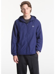μπουφάν fred perry hooded shell jacket unisex blue l