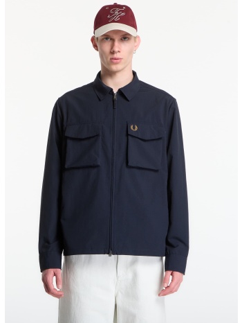 μπουφάν fred perry ripstop pocket overshirt navy l