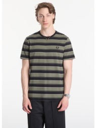 t-shirt fred perry fine stripe t-shirt green m