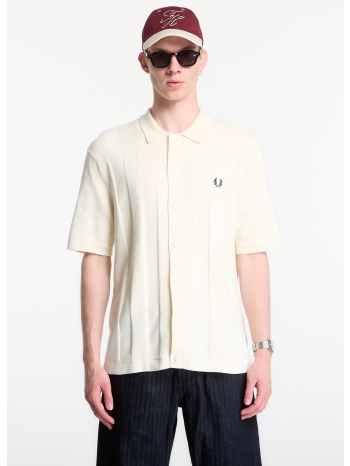 πουκάμισο fred perry tonal vertical stripe shirt ecru xl