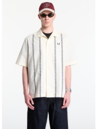 πουκάμισο fred perry placement print revere shirt ecru l
