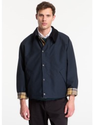 μπουφάν barbour oversized reversible transporter jacket navy l