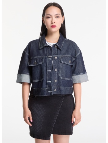 πουκάμισο karl kani retro denim shirt blue s