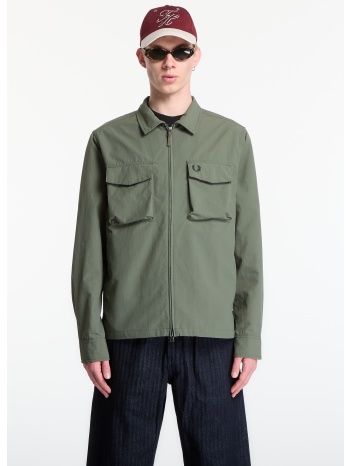 μπουφάν fred perry ripstop pocket overshirt green xl σε προσφορά