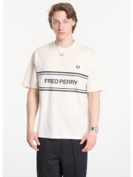 t-shirt fred perry fred perry graphic t-shirt beige s