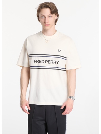 t-shirt fred perry fred perry graphic t-shirt beige s