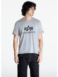 t-shirt alpha industries basic tee grey l