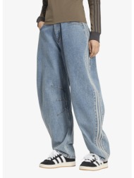 παντελόνια adidas high rise barrel leg denim jeans worn blue denim 29/32