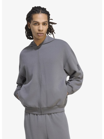 φούτερ adidas soft lux full-zip hoodie grey five l