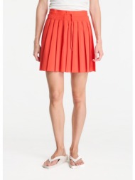 φούστα nike sportswear women`s mid-rise pleated skirt lt crimson/ lt crimson m