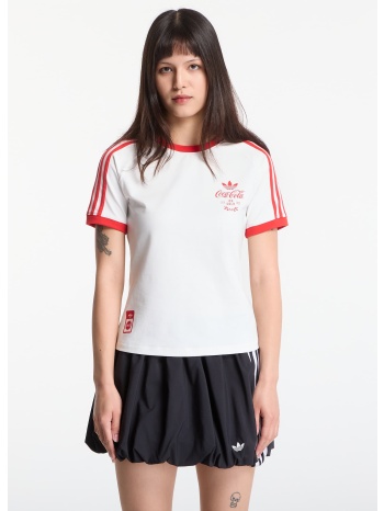 t-shirt adidas x coca cola 3 stripes tee core white xl