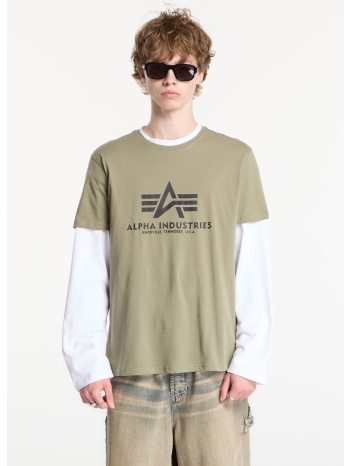 t-shirt alpha industries basic tee green l