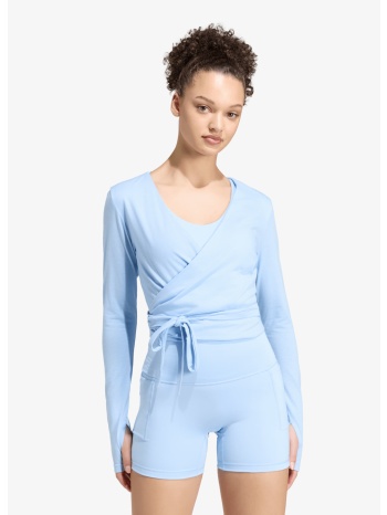 t-shirt adidas 3 stripes studio soft ballet wrap top glow