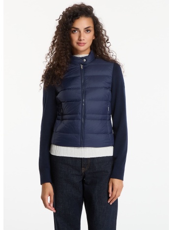μπουφάν tommy hilfiger lw down knit mix jacket dark night σε προσφορά